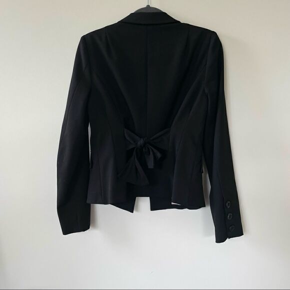Nanette Lepore Boxy Tailored Black Blazer w/ Shoulder Pads - Picture 7 of 13